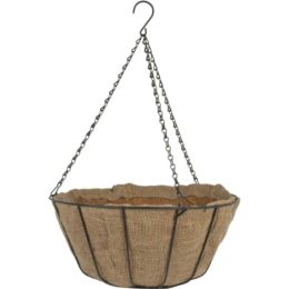 Jute AquaSav™ 14″ Hanging Basket with chain – Solids