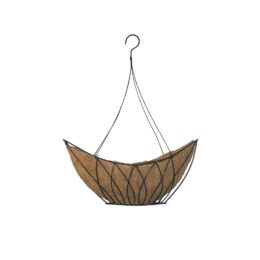 23″ Lotus Crescent Hang. Planter with Flat Bottom
