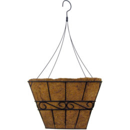 12″ Kensington Square Hanging Planter with Hanger