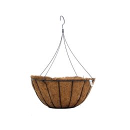 18″ Grower Hanging Basket with AquaSav™ Coco Liner and Wire Hanger