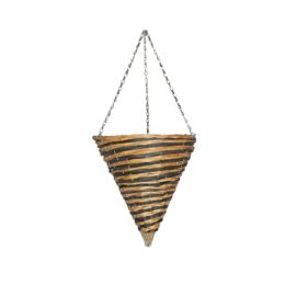 14″ Cone Rattan Planter w/ chain