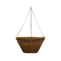 12″ Bucket Basket w/silver chain – Rope