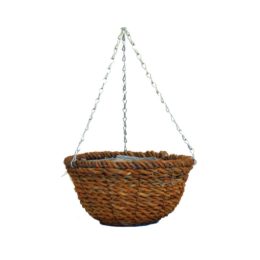12″ Rd. Rope Basket w/ chain