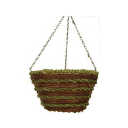 12” Bucket Planter with Chain – Mixed Rope