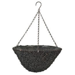 14″ Hanging Basket w/black chain