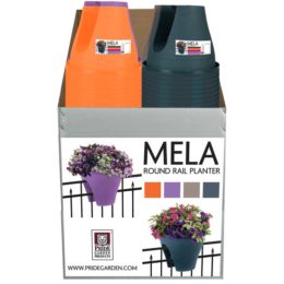 12″ Mela Round Rail Planter QP Display