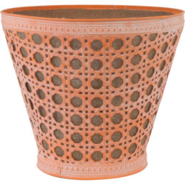 Marrakesh 14″ Tin Patio Planter with Jute AquaSav™ Coco Liner