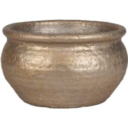 Live Green™ Metallic Cement 7 in. Jug Bowl Planter