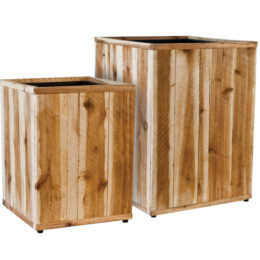 Provence 15.75 in., and 11.75 in. Square Patio Planter (Set of 2)