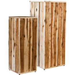 Provence 15.75 in., and 11.75 in. Tall Square Patio Planter (Set of 2)