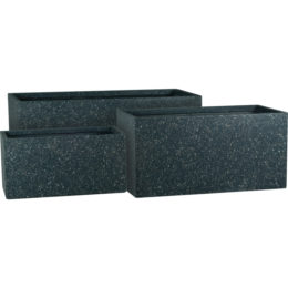 Origins Marble 24 in., 32 in., and 39 in. Rectangle Patio Planter (Set of 3)