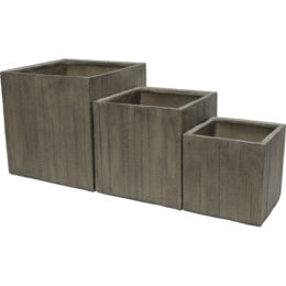 Origins Maram 12 in., 16 in., and 20 in. Square Patio Planter (Set of 3)