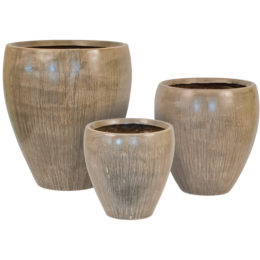 Origins Testa 12 in., 15.5 in., and 19.25 in. Round Patio Planter (Set of 3)