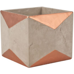 Live Green™ Geometallic Cement 6.25 in. Square Planter