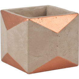 Live Green™ Geometallic Cement 3.75 in. Square Planter