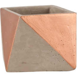 Live Green™ Geometallic Cement 3.75 in. Prism Planter