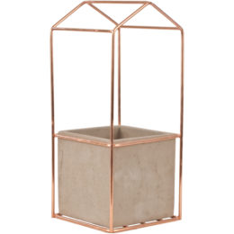 Live Green™ Wire Frame Cement 4 in. Square Planter