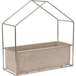 Live Green™ Wire Frame Cement 12 in. Rectangle Planter
