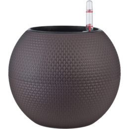 Live Green™ Vesi Rattan 5 in. Self-Watering Round Tabletop Planter