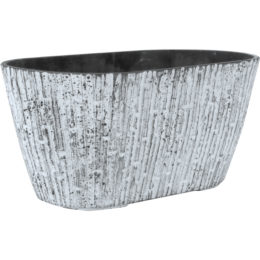Smart Resin Caval 15 in. Oval Planter