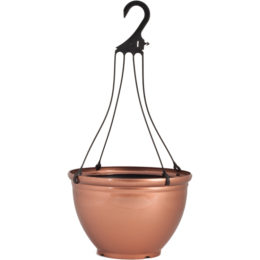 Sora Metallic 12 in. Hanging Basket