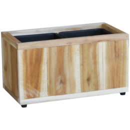 Provence 14 in. Wood  Rectangle Trough Planter