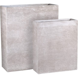 Origins Mari 23.6 in. and 31.5 in. Tall Rectangle Patio Planter (Set of 2)