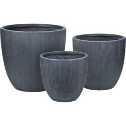 Origins Lida 14.25 in., 17 in., and 21.25 in. Round Patio Planter (Set of 3)
