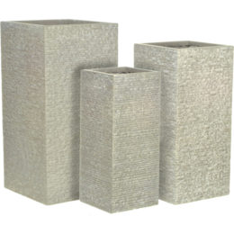 Origins Mason 10 in., 13 in., and 15.75 in. Tall Square Patio Planter (Set of 3)