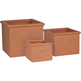 Origins Estate 11 in., 15 in., and 19 in. Square Patio Planter (Set of 3)