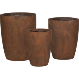 Origins Titan 11 in., 14.25 in., and 16.5 in. Tall Egg Patio Planter (Set of 3)