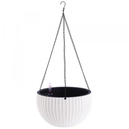 watering rattan hanging self vesi planter
